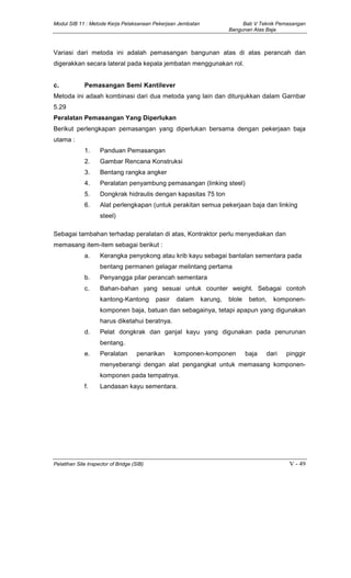 2006 11-metode kerja pelaksanaan jembatan | PDF