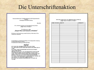 Die Unterschriftenaktion 