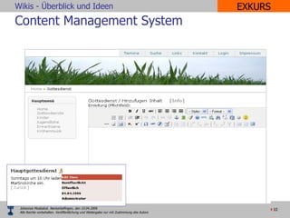 Content Management System EXKURS 