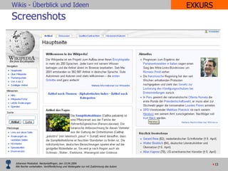 Screenshots EXKURS 