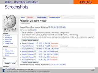 Screenshots EXKURS 