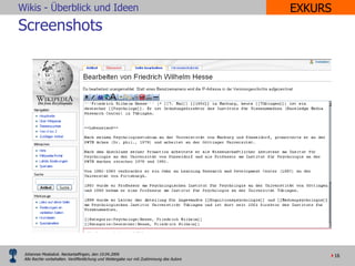 Screenshots EXKURS 