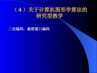 （ 4 ）关于计算机图形学算法的研究型教学 二次编码：裁剪窗口编码 