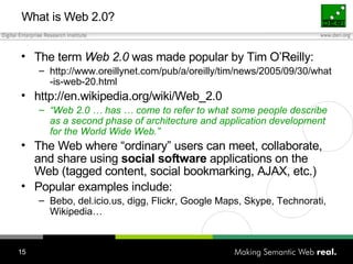Semantic Web 2.0: Creating Social Semantic Information Spaces