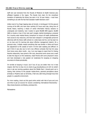 HLABC Forum: Winter 2006/2007