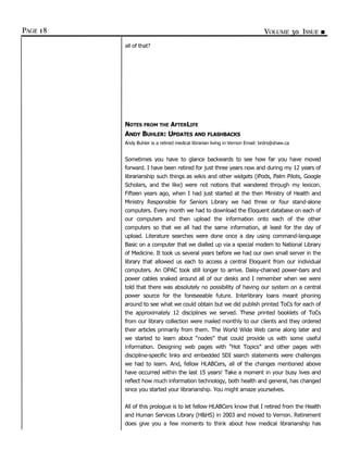 HLABC Forum: Winter 2006/2007