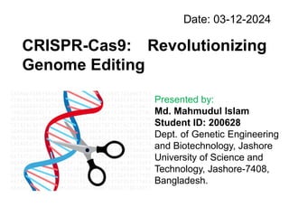 CRISPR-Cas9: Revolutionizing Gene Editing and Therapy | PPTX