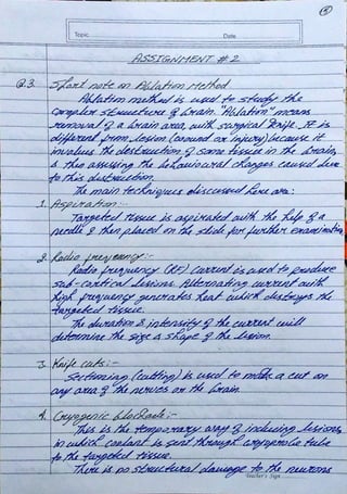 Biopsychology Assignment BPCC 102 - IGNOU