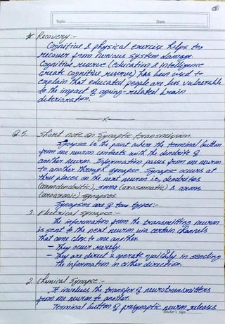 Biopsychology Assignment BPCC 102 - IGNOU