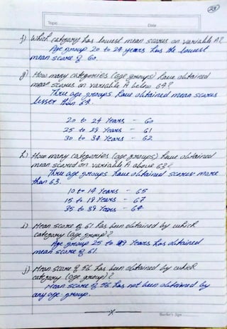 Mathematical Methods for Psychological Research Assignment - BPCC 104