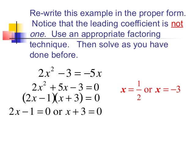 solving quadratics by factoring