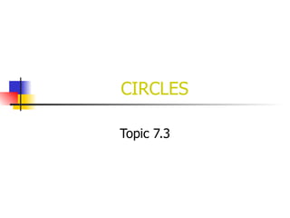 CIRCLES Topic 7.3 