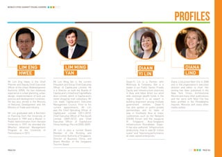 PROFILES
WORLD CITIES SUMMIT YOUNG LEADERS
PAGE 65PAGE 64
ABHISHECK
LODHA
Mr Abhisheck Lodha is recognized
as one of India...