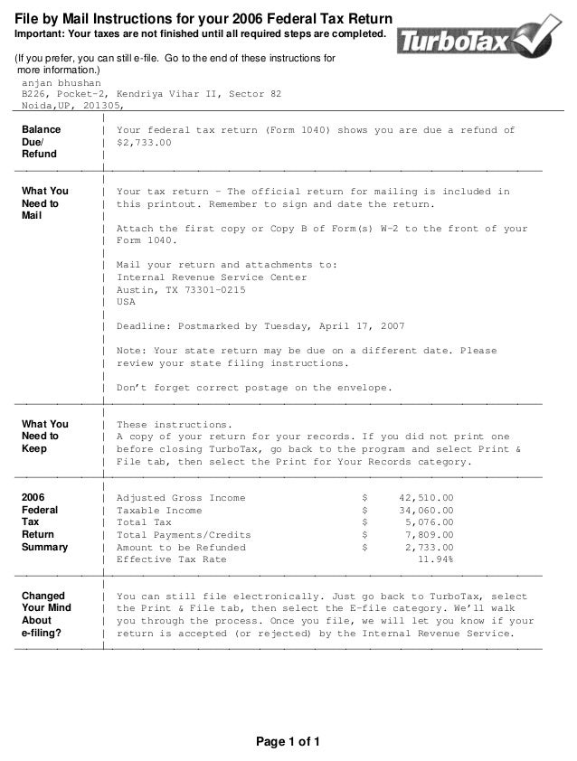 2006 Bhushan A Tax Return 1