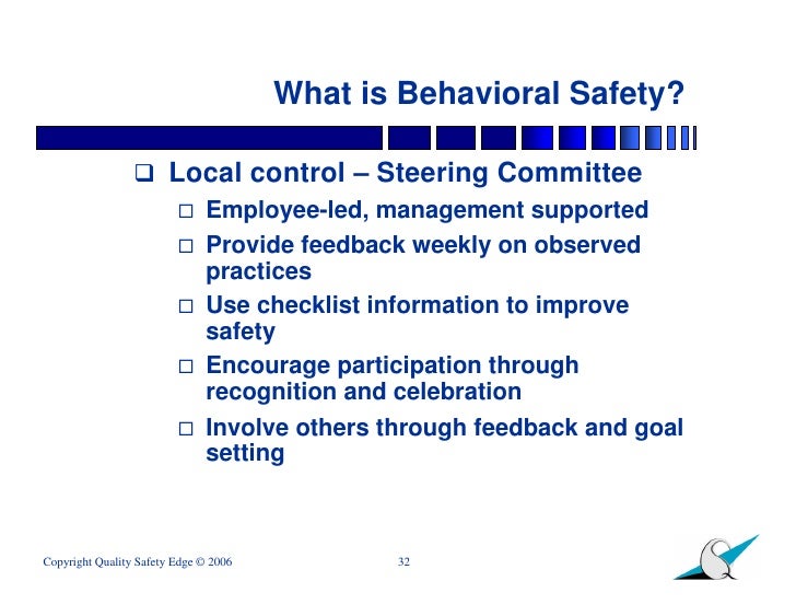 Introduction to Behavioral Safety