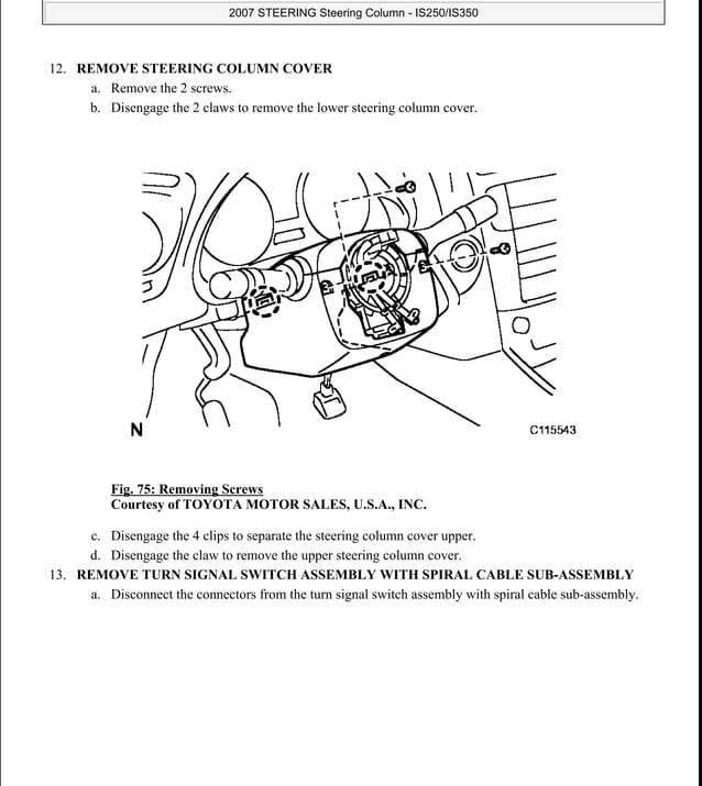 2006 LEXUS IS250 SERVICE MANUAL visual data 6