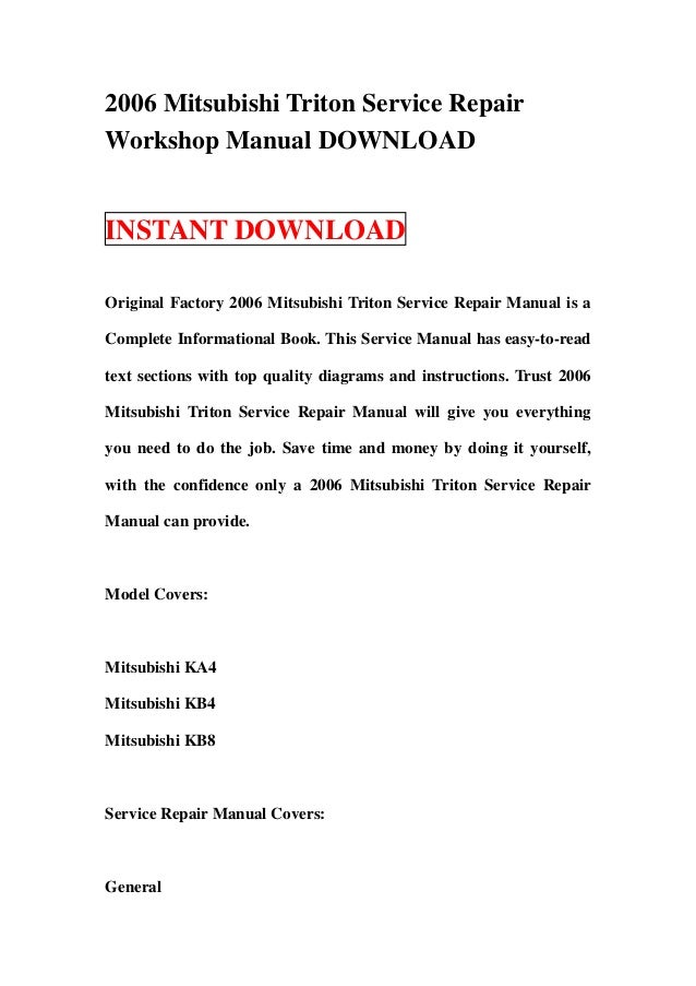 Mk triton service manual