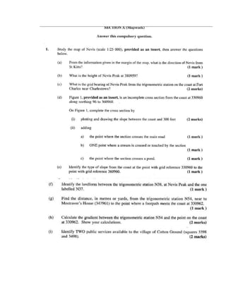 CSEC GEOGRAPHY PAST PAPER- PAPER 2- 2006