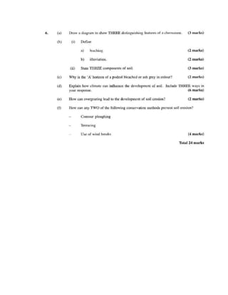 CSEC GEOGRAPHY PAST PAPER- PAPER 2- 2006