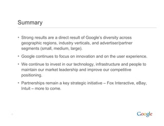 2006 Q3 Google Earnings Slides