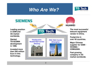 2006 TD-Tech TD-SCDMA Products