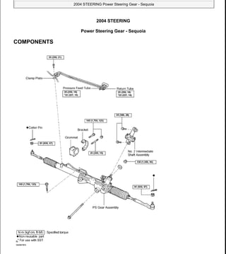 2004 STEERING
Power Steering Gear - Sequoia
COMPONENTS
2004 Toyota Sequoia Limited
2004 STEERING Power Steering Gear - Sequoia
2004 Toyota Sequoia Limited
2004 STEERING Power Steering Gear - Sequoia
Microsoft
Tuesday, September 15, 2009 8:03:56 AM Page 1 © 2005 Mitchell Repair Information Company, LLC.
Microsoft
Tuesday, September 15, 2009 8:04:01 AM Page 1 © 2005 Mitchell Repair Information Company, LLC.
 