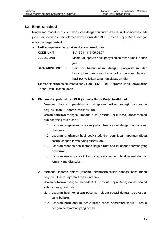2007 06 Laporan Hasil Penyelidikan Tanah Untuk Badan Jalan