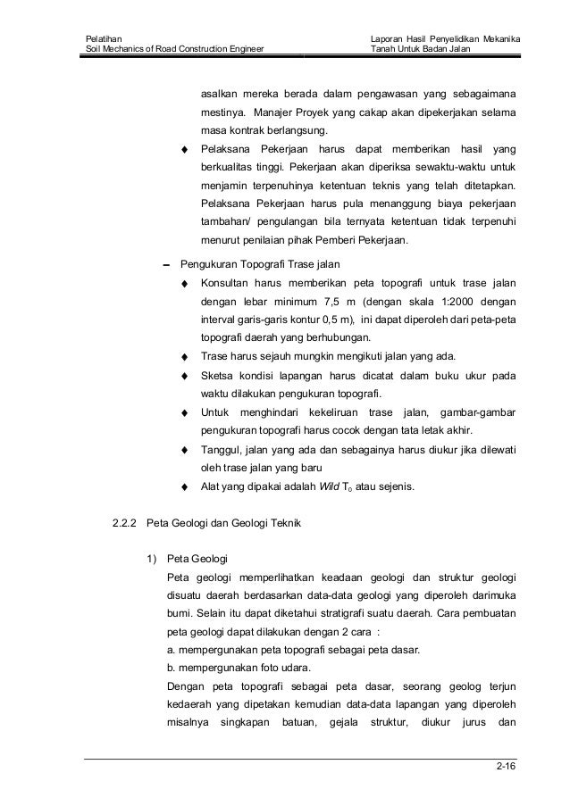 2007 06 Laporan Hasil Penyelidikan Tanah Untuk Badan Jalan