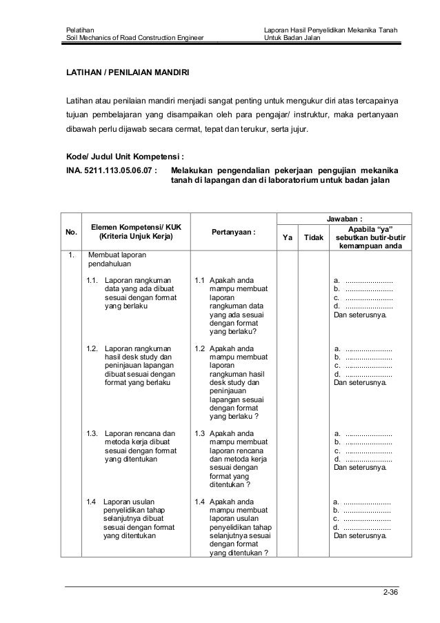 2007 06 Laporan Hasil Penyelidikan Tanah Untuk Badan Jalan