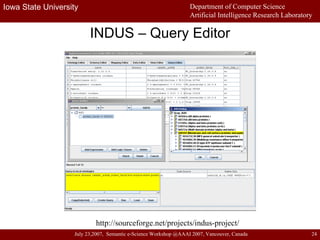 INDUS – Query Editor http://sourceforge.net/projects/indus-project/ 