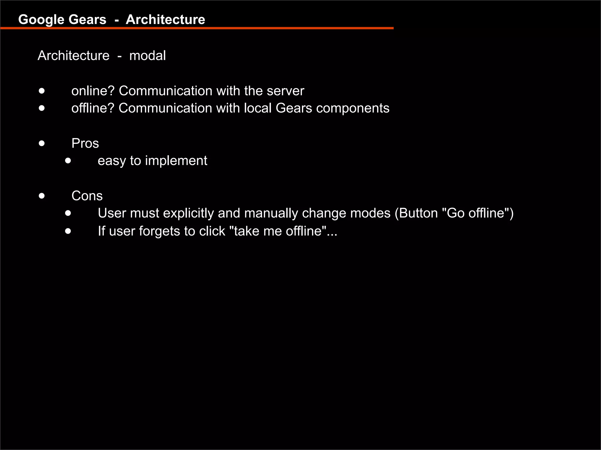 Offline capable web applications with Google Gears and Dojo Offline