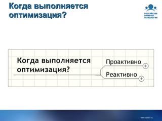 Когда выполняется оптимизация? 