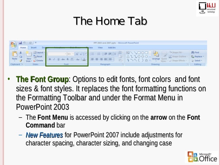 What is the function of the formatting toolbar?