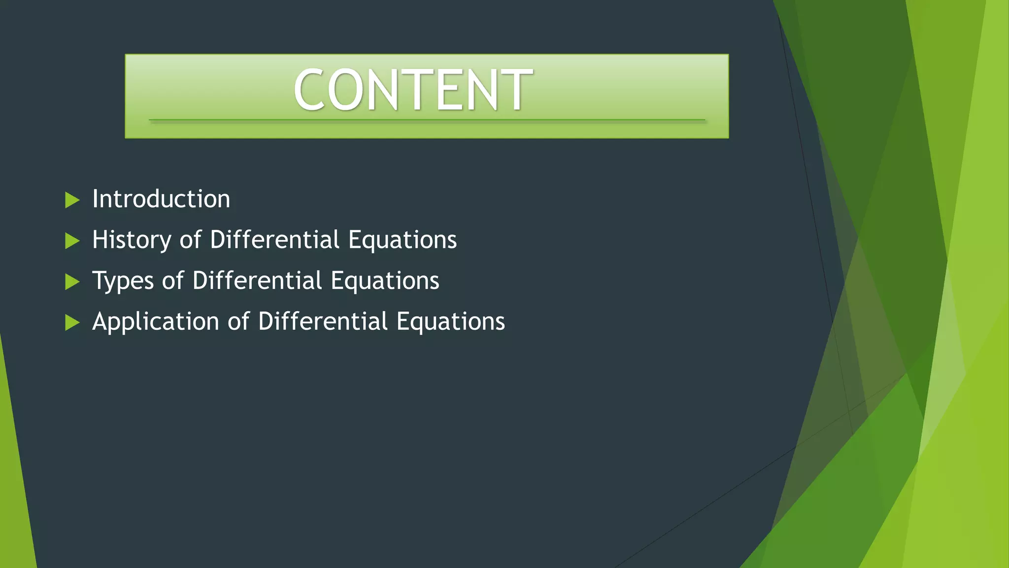 application of differential equations | PPTX | Physics | Science
