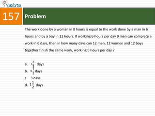 157   Problem

      The work done by a woman in 8 hours is equal to the work done by a man in 6
      hours and by a boy in 12 hours. If working 6 hours per day 9 men can complete a
      work in 6 days, then in how many days can 12 men, 12 women and 12 boys
      together finish the same work, working 8 hours per day ?


            2
      a. 3    days
            3
            1
      b.   4 days
            2
      c. 3 days
             1
      d. 1     days
             2
 