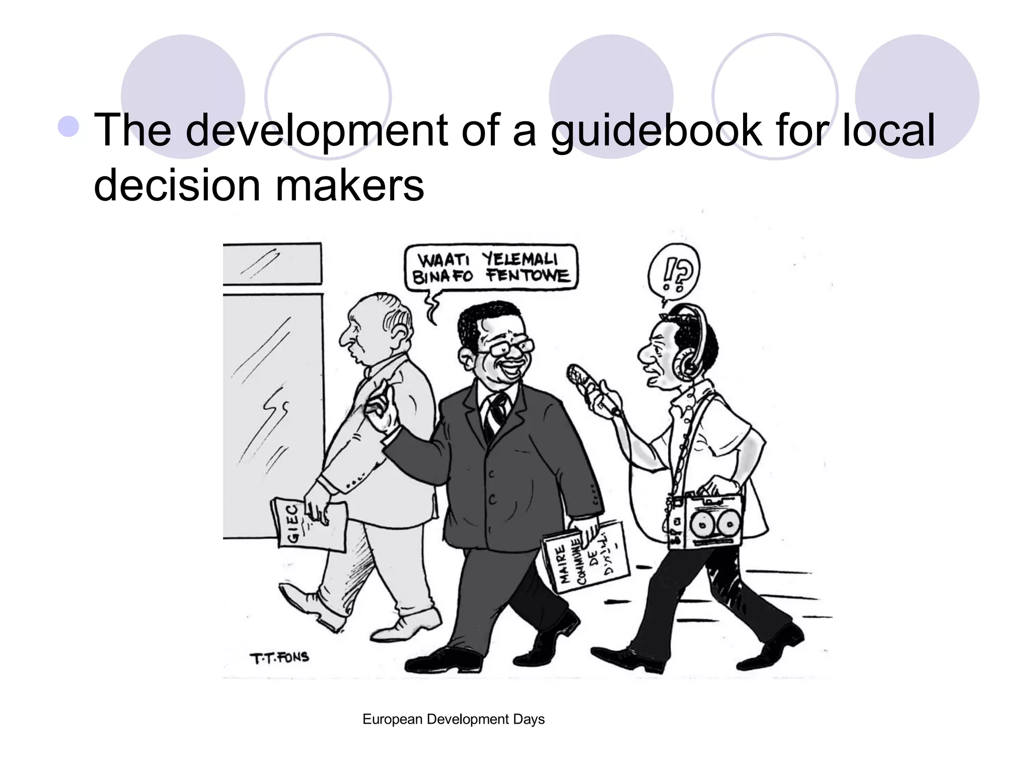 The development of a guidebook for local decision makers 