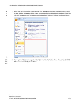 2007 Office UI Design Guidelines License | PDF