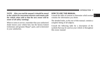 Owners manual for 2007 JEEP Wrangler - Courtesy of TheJeepStore