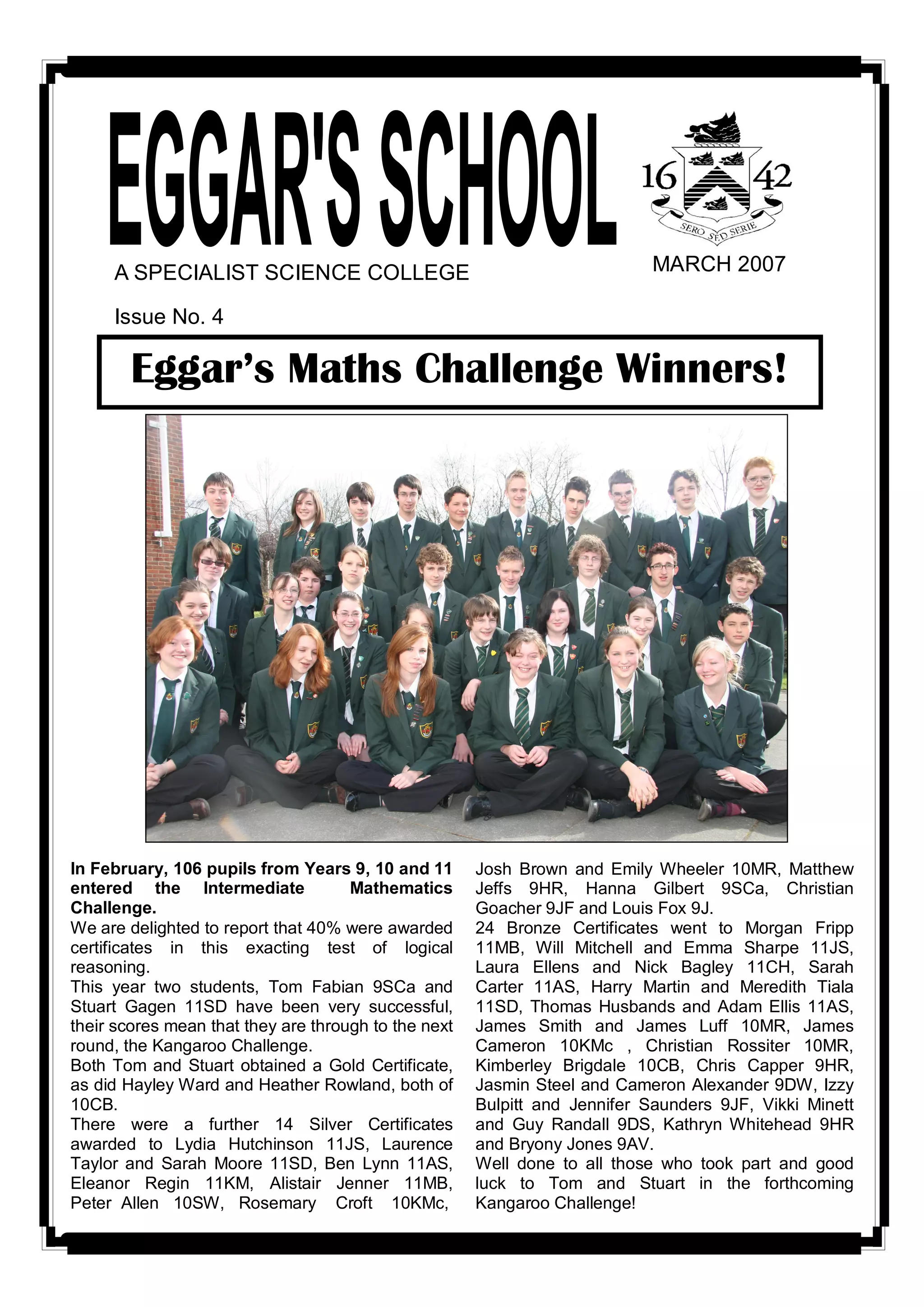 March 2007 School Newsletter
