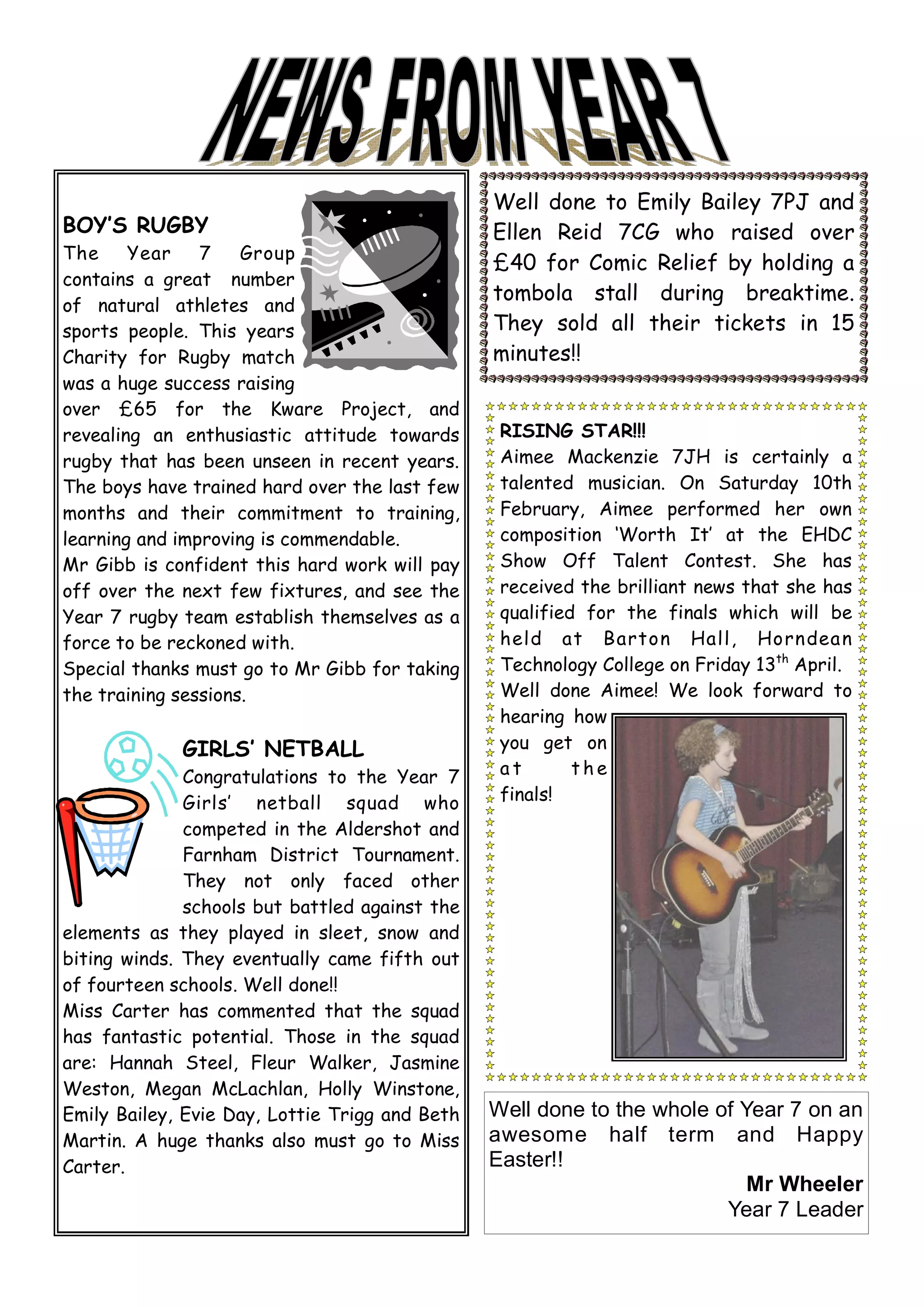 March 2007 School Newsletter