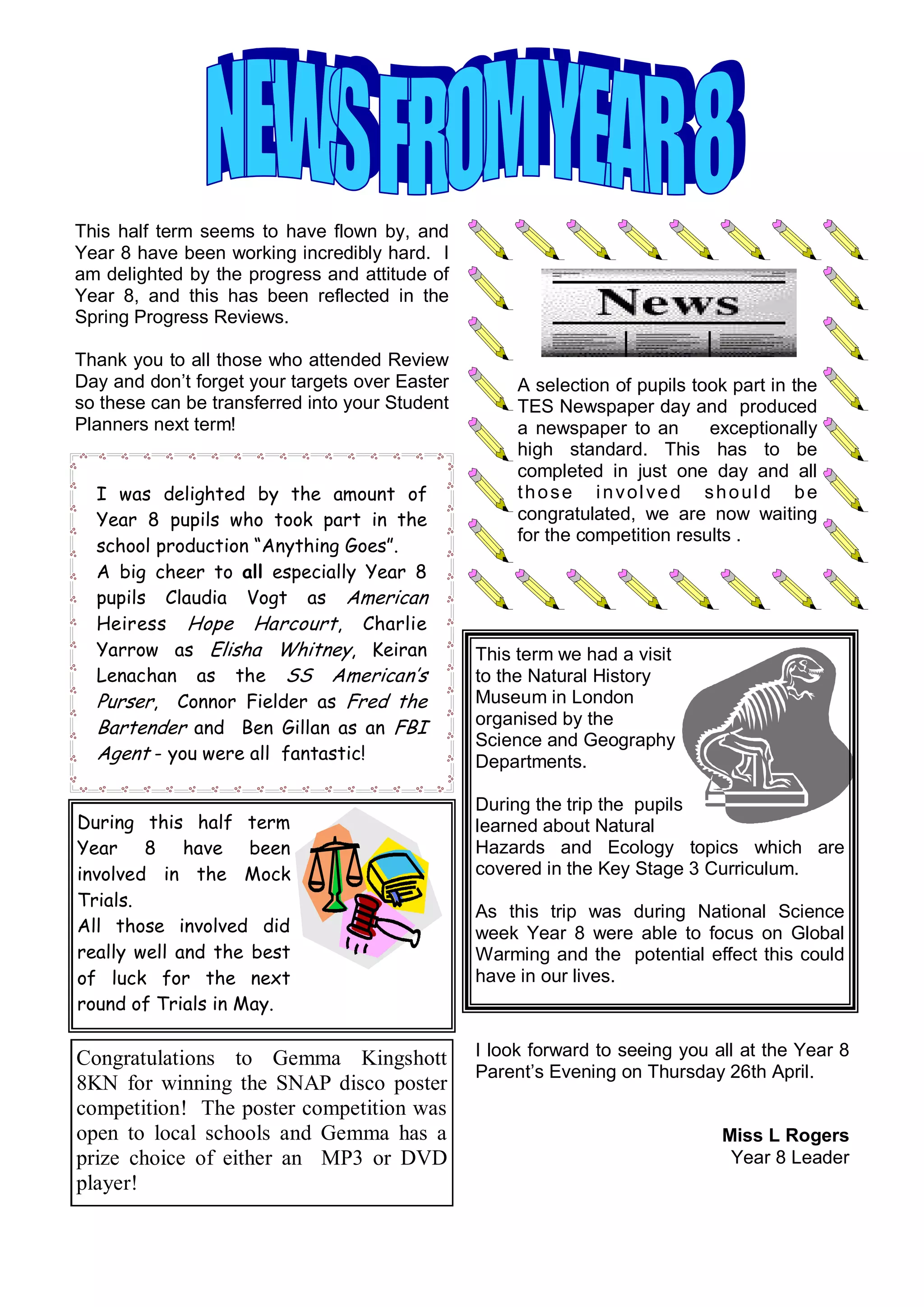March 2007 School Newsletter