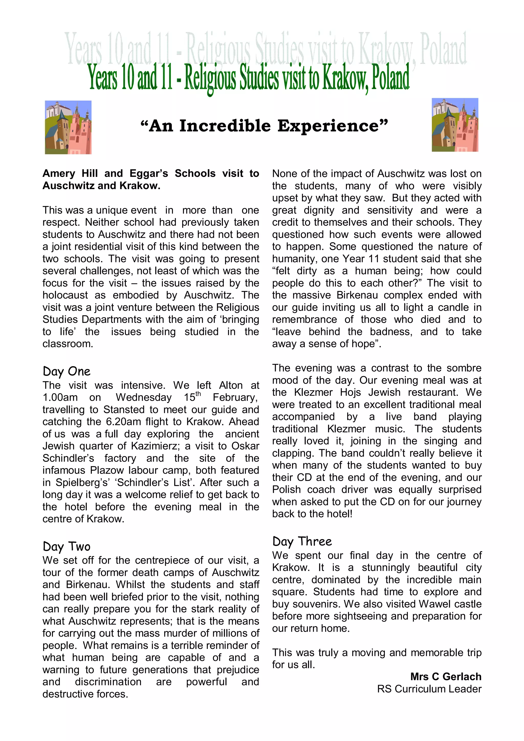 March 2007 School Newsletter