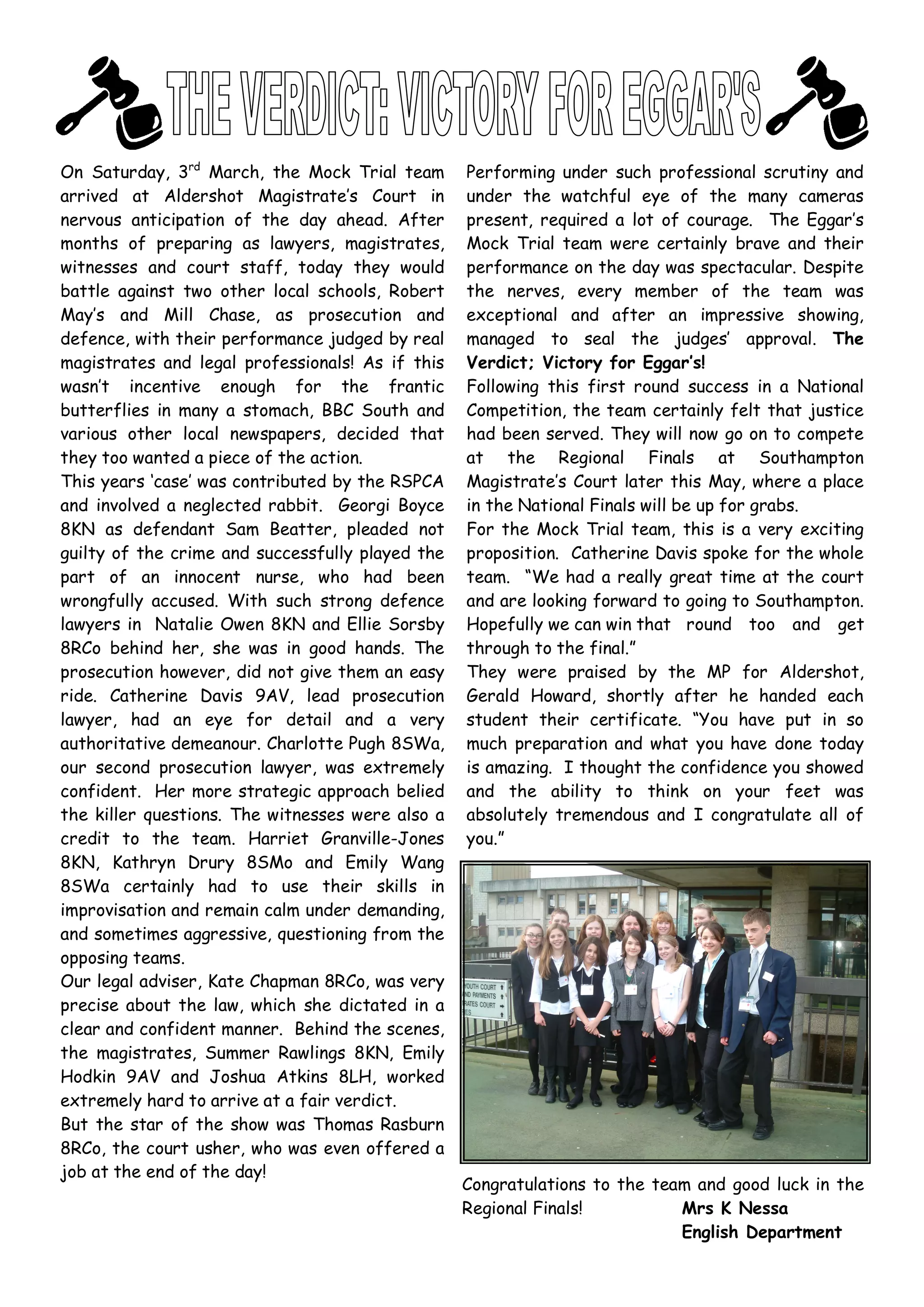 March 2007 School Newsletter