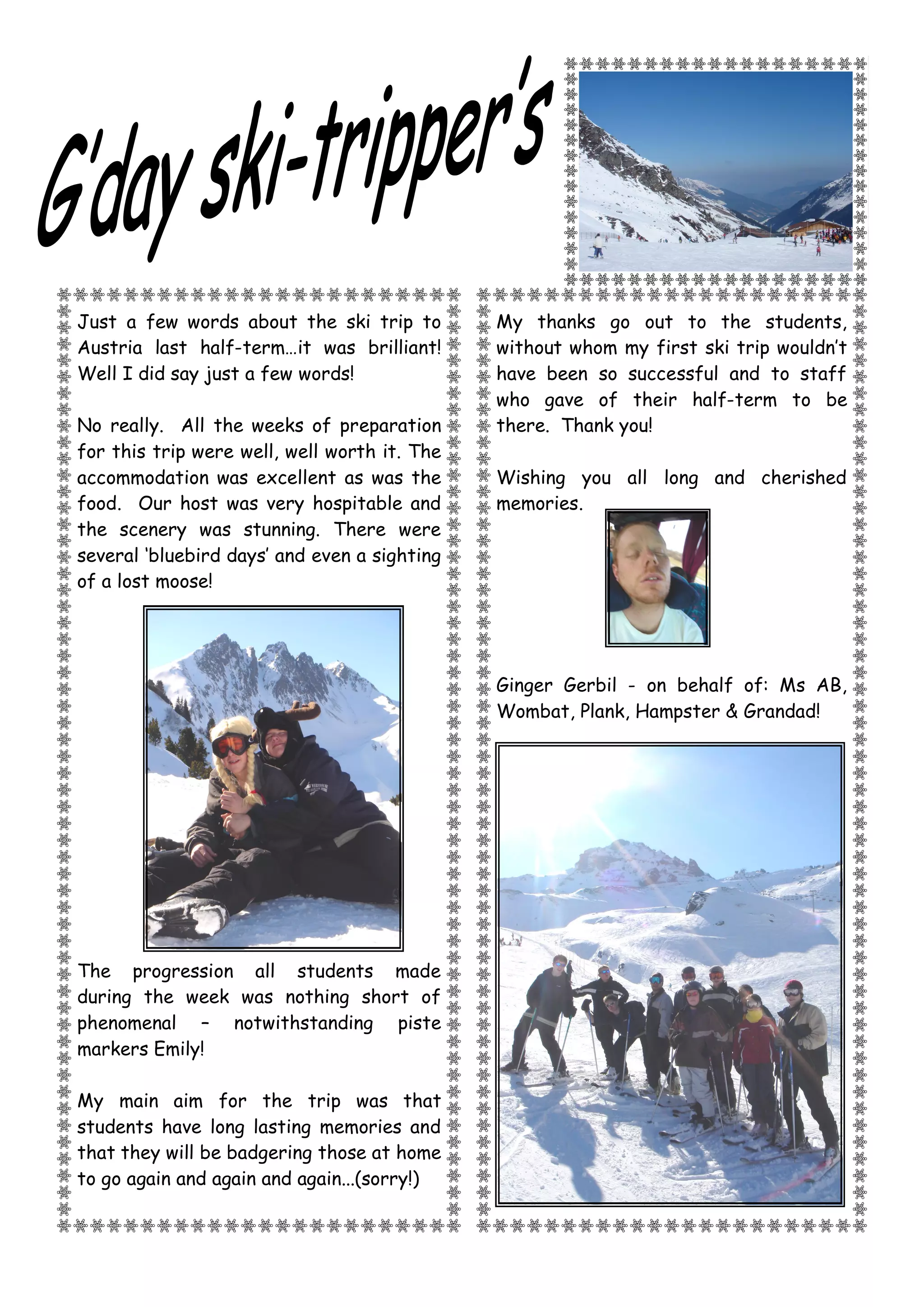 March 2007 School Newsletter