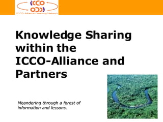 Knowledge Sharing within the  ICCO-Alliance and Partners Meandering through a forest of information and lessons. 