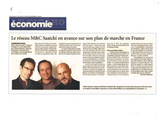 Le réseau M&C Saatchi en avance sur son plan de marche en France 