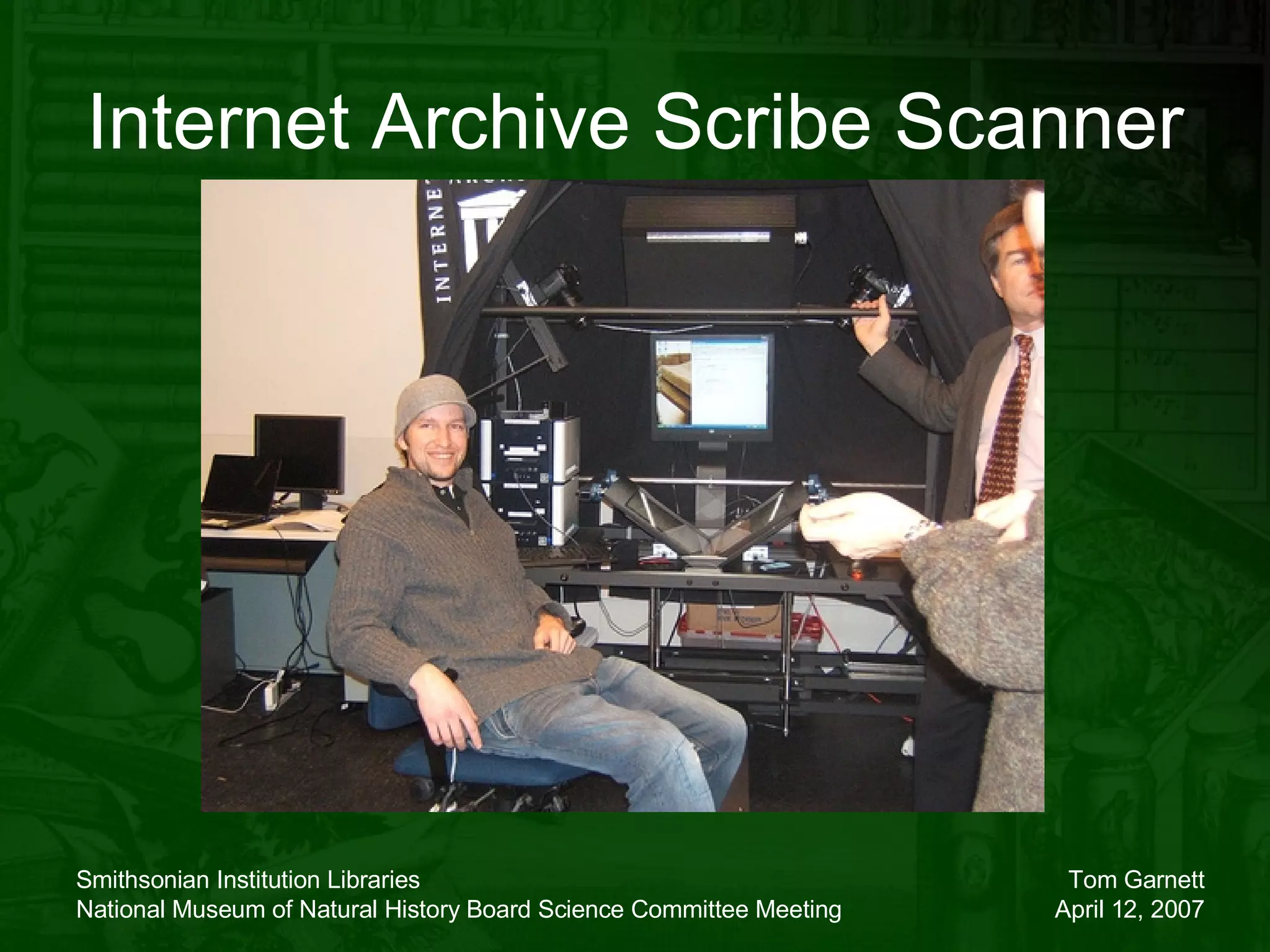 Internet Archive Scribe Scanner 