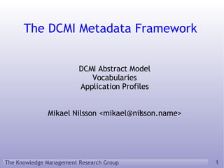 The DCMI Metadata Framework ,[object Object],[object Object],[object Object],[object Object]