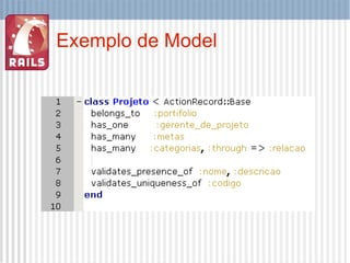 Exemplo de Model 