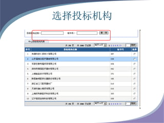 选择投标机构 